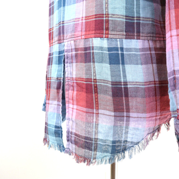 BeachLunchLounge Button Up Plaid Shirt - Picture 6 of 10